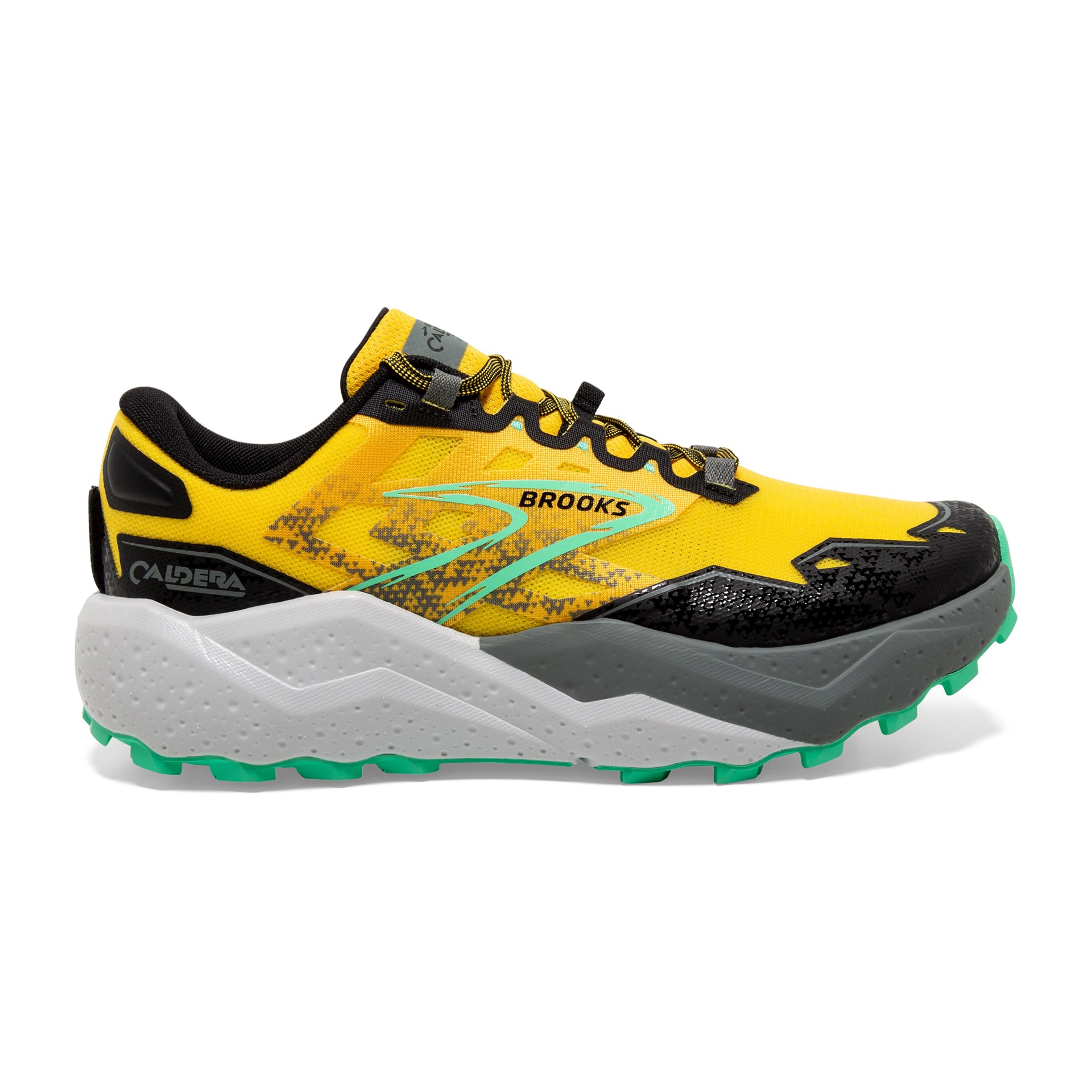 Brooks Men's Caldera 7 Lemon Chrome/Black/Springbud